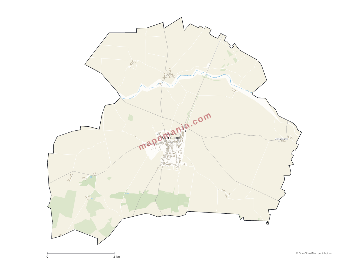 Carte de Villiers-Saint-Georges à personnaliser