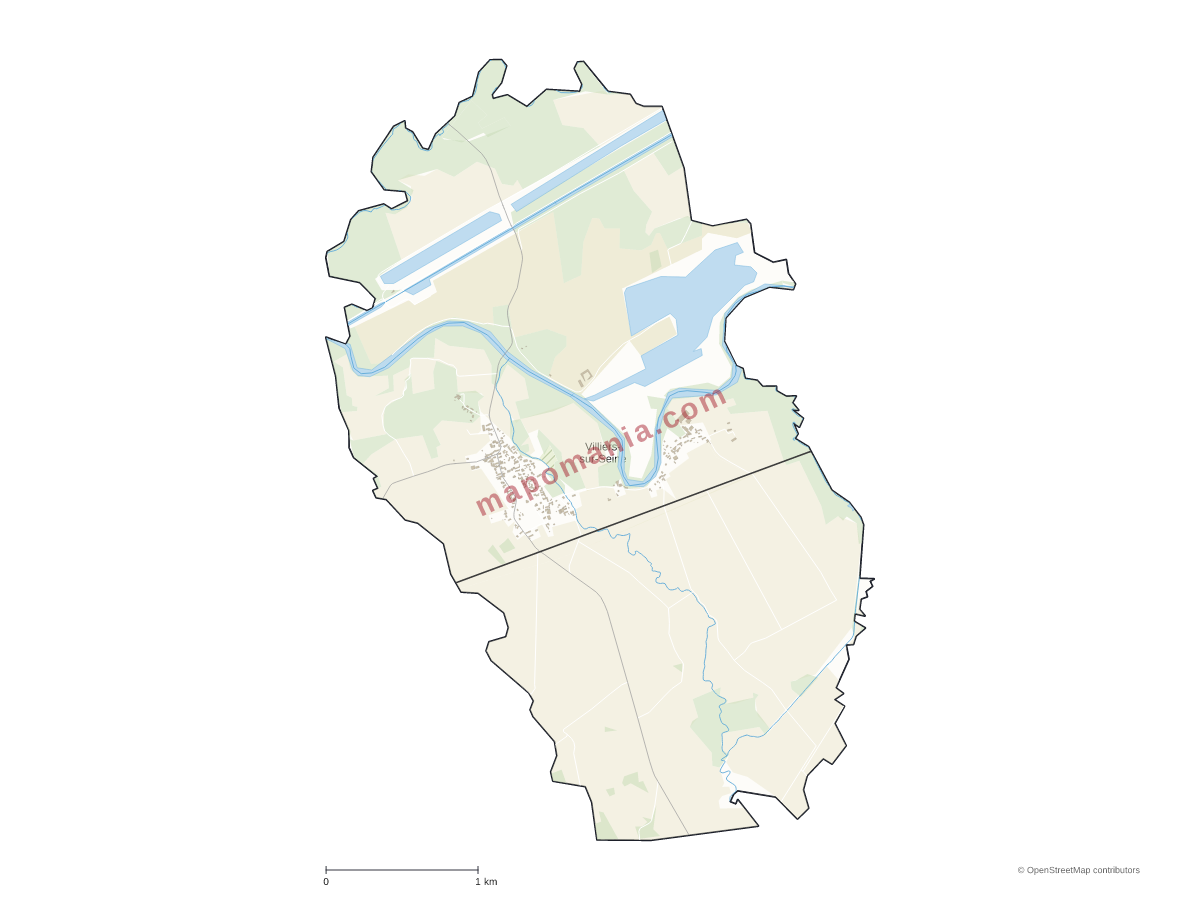 Carte de Villiers-sur-Seine à personnaliser