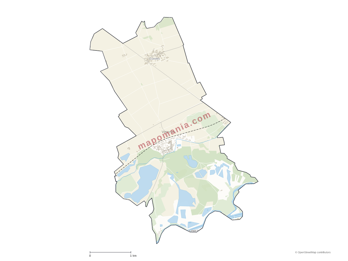 Carte de Vimpelles à personnaliser