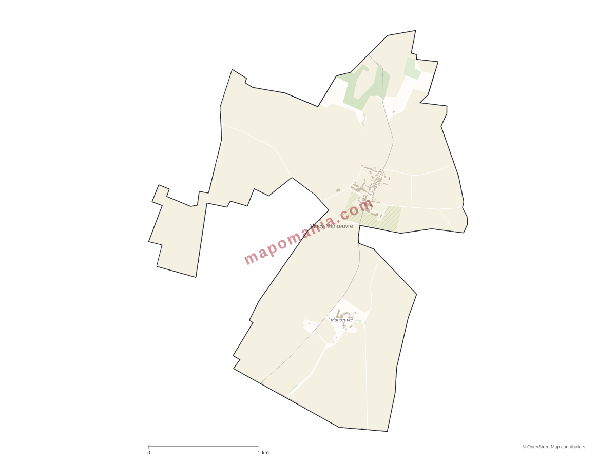 Carte de Vincy-Manœuvre à personnaliser