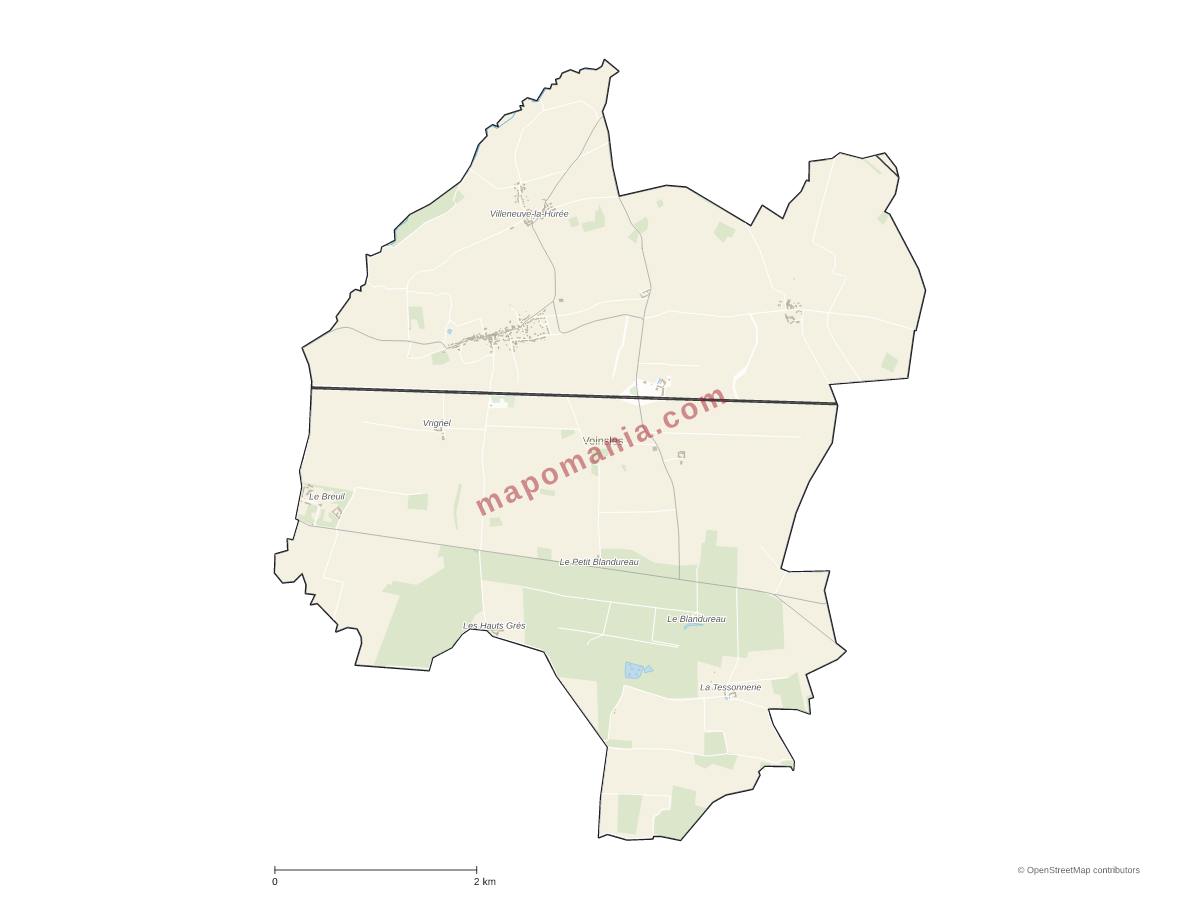 Carte de Voinsles à personnaliser