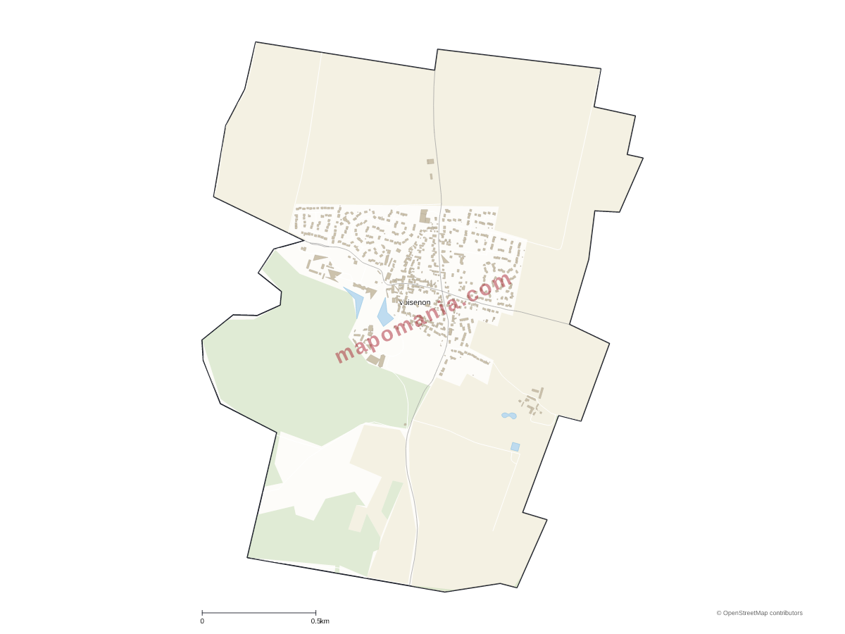 Carte de Voisenon à personnaliser