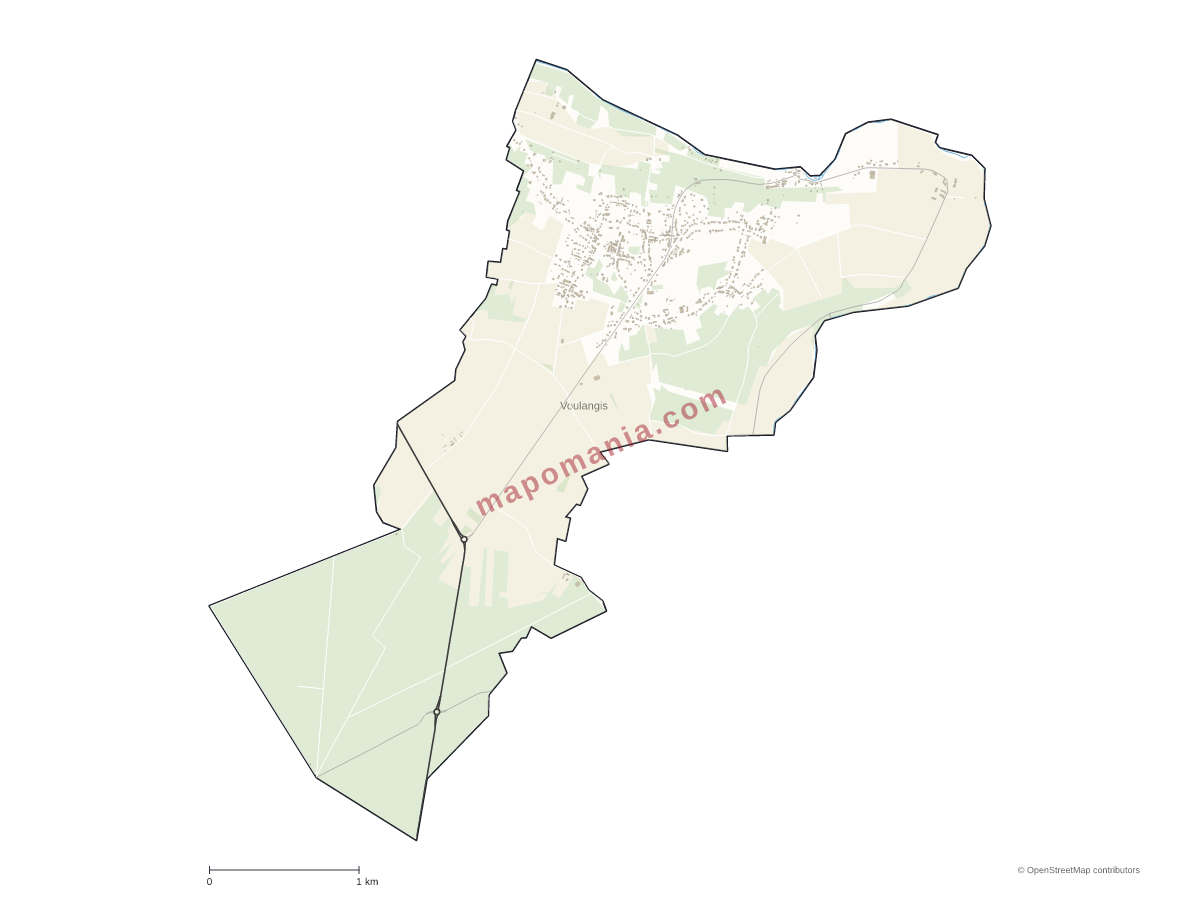 Carte de Voulangis à personnaliser