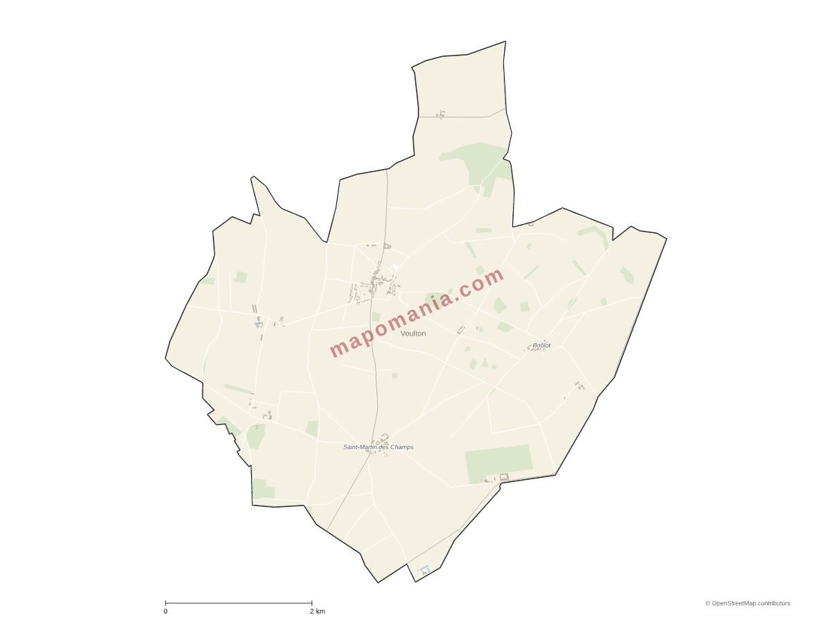 Carte de Voulton à personnaliser