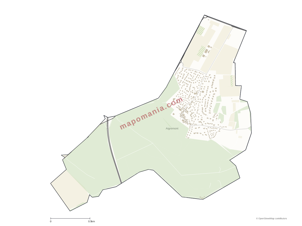Carte de Aigremont à personnaliser