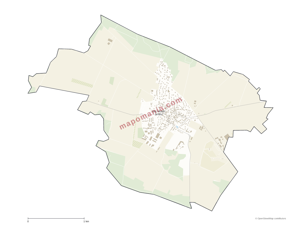 Carte de Les Alluets-le-Roi à personnaliser