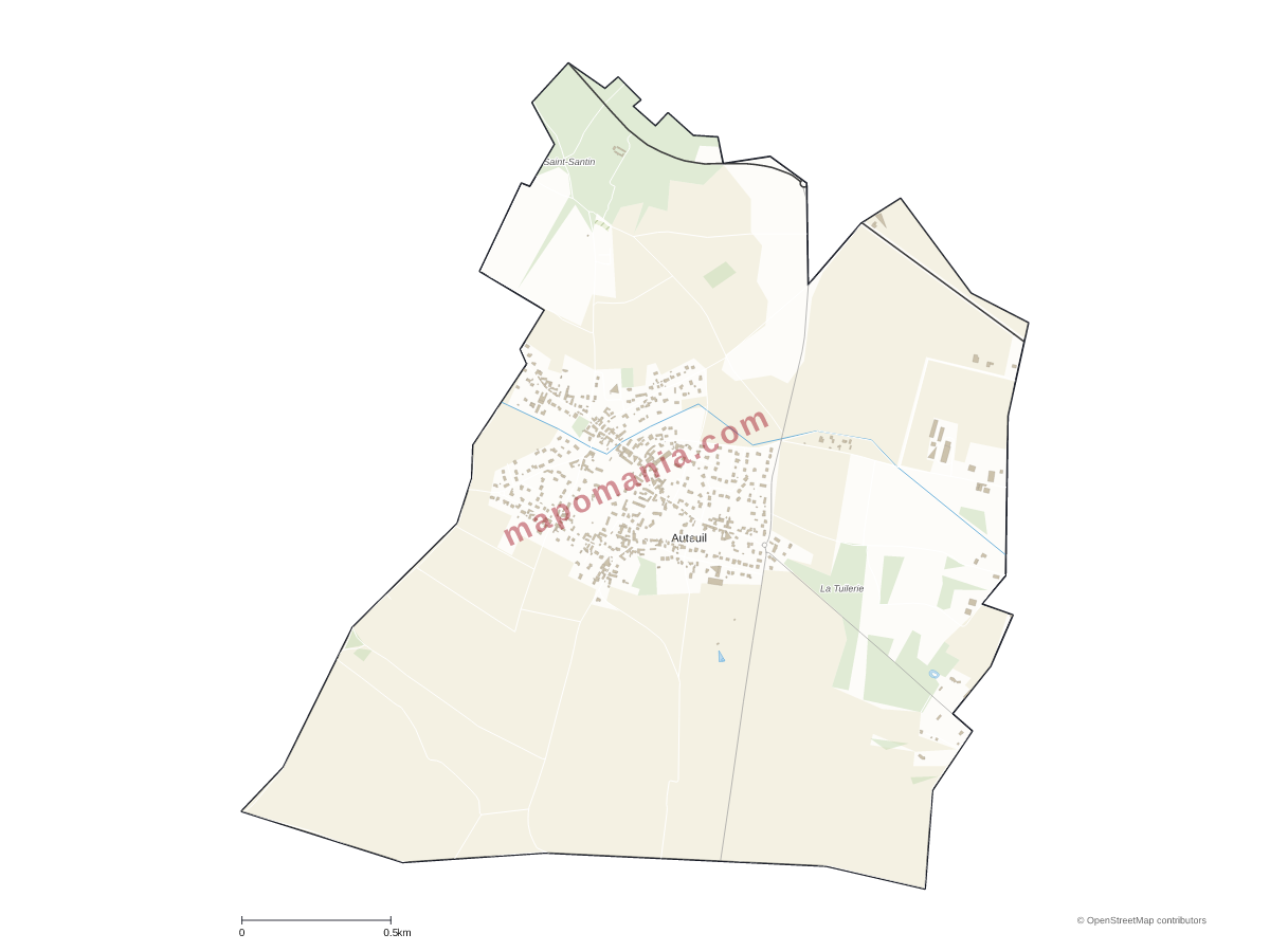 Carte de Auteuil à personnaliser
