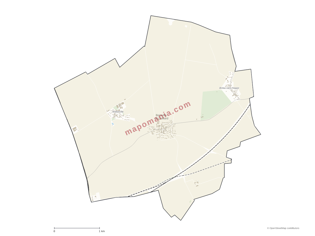 Carte de Boinville-le-Gaillard à personnaliser