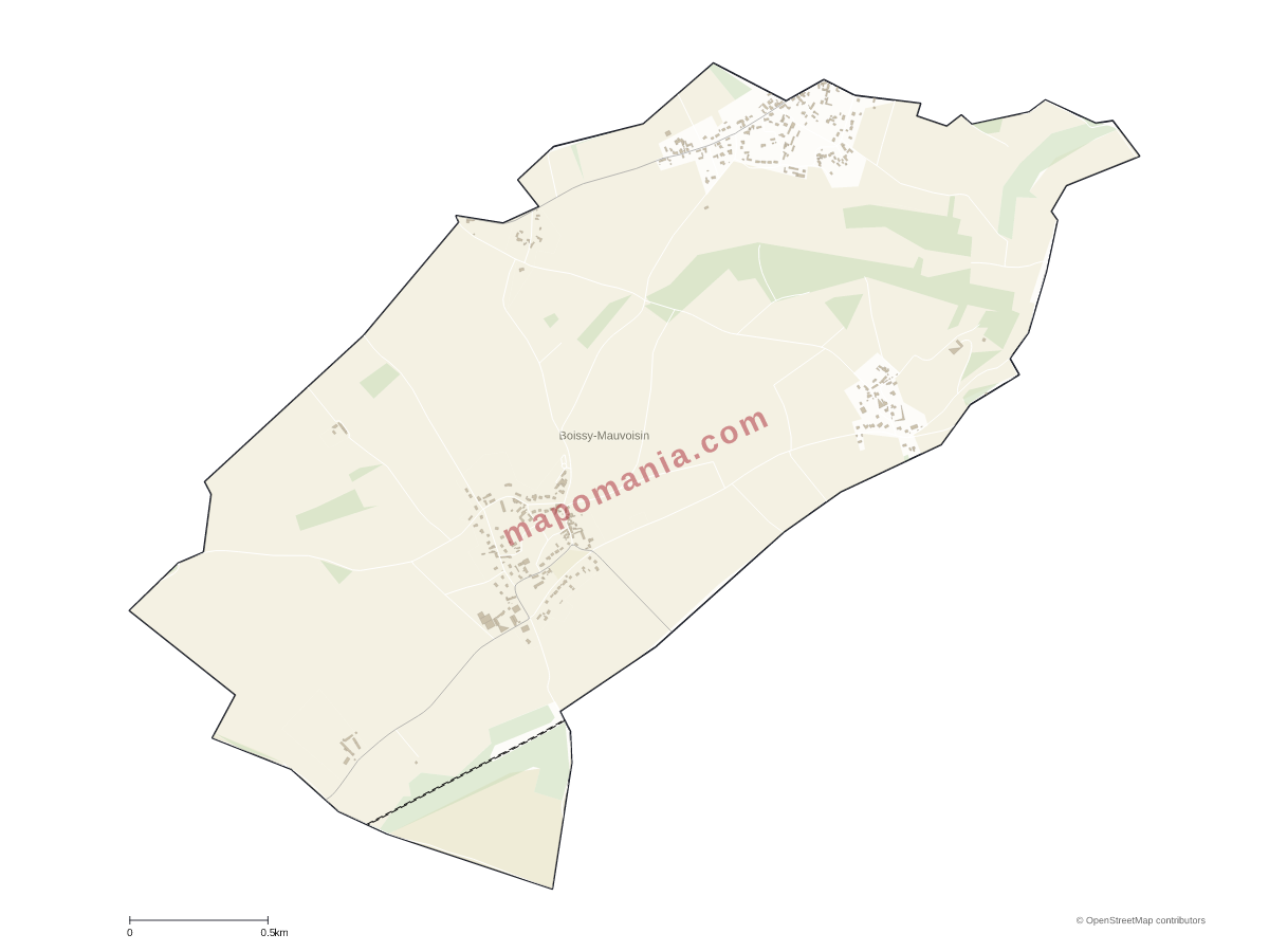 Carte de Boissy-Mauvoisin à personnaliser