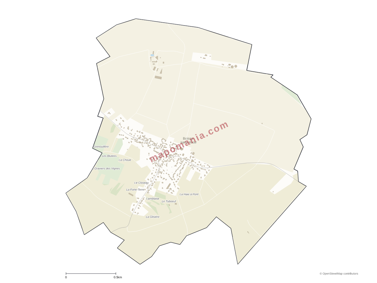 Carte de Boissy-sans-Avoir à personnaliser