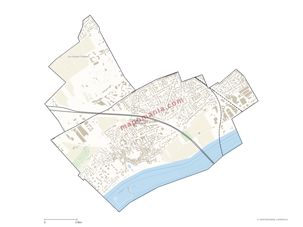 Carte de Carrières-sur-Seine à personnaliser