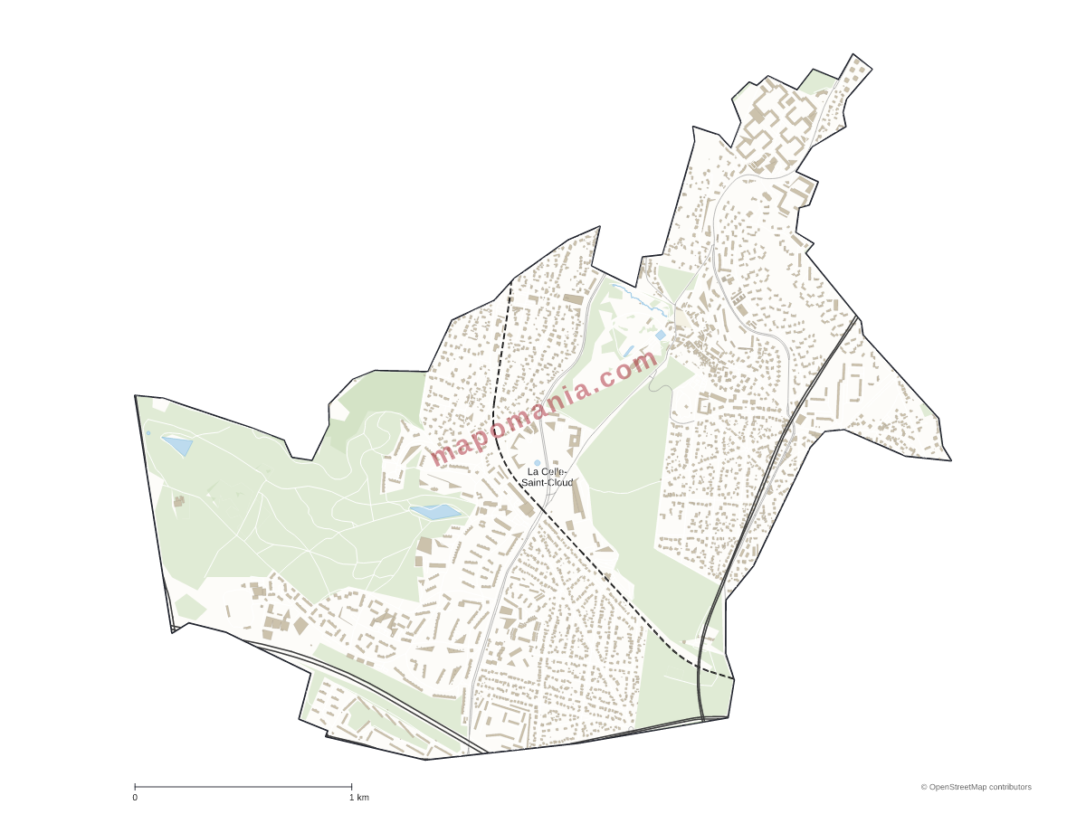 Carte de La Celle-Saint-Cloud à personnaliser