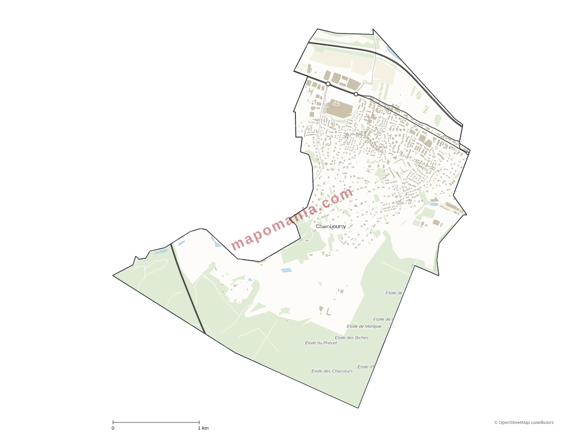 Carte de Chambourcy à personnaliser