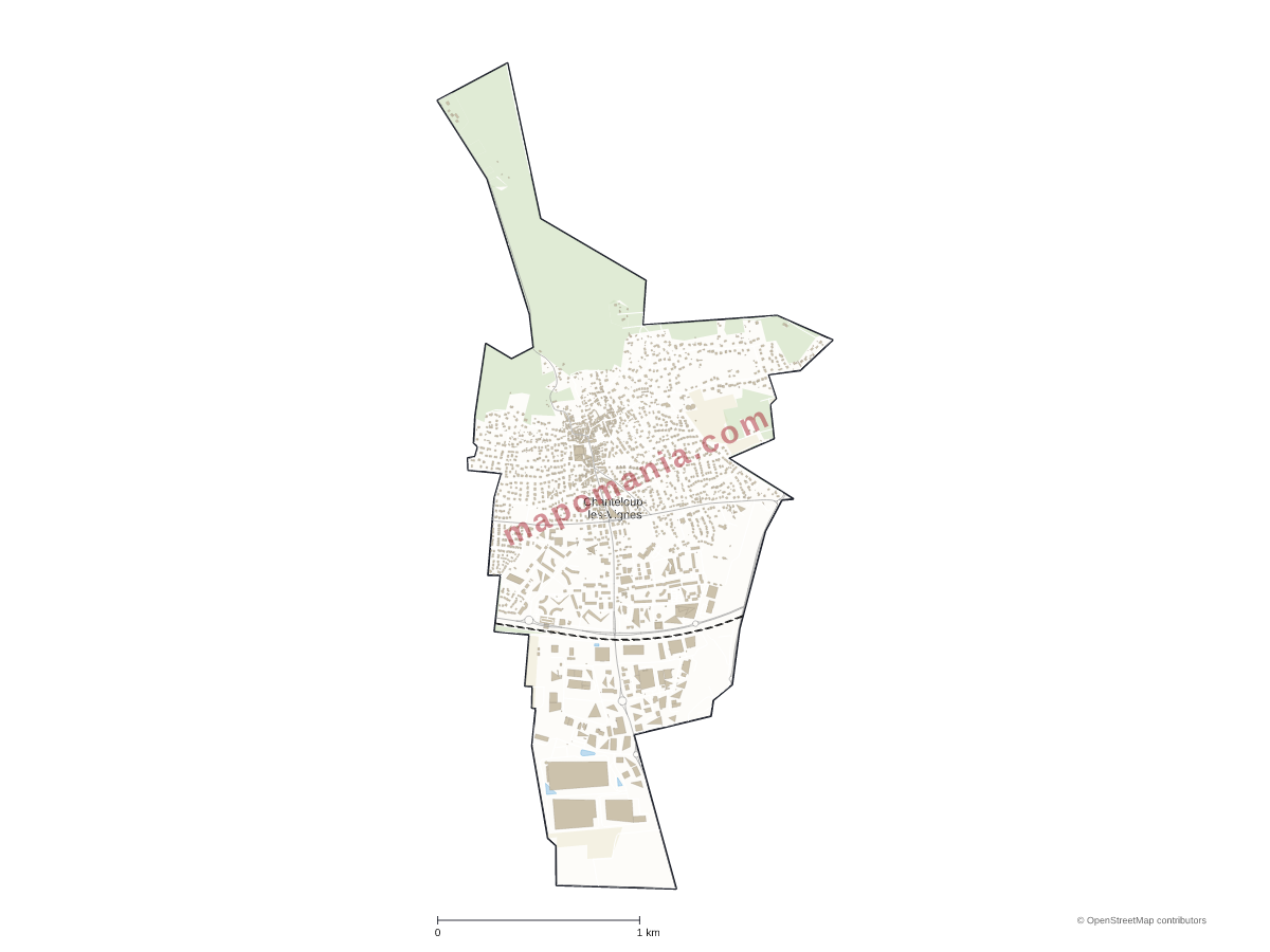 Carte de Chanteloup-les-Vignes à personnaliser