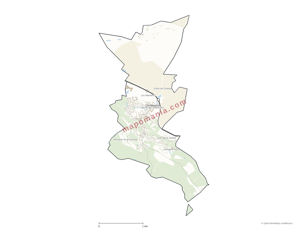 Carte de Châteaufort à personnaliser
