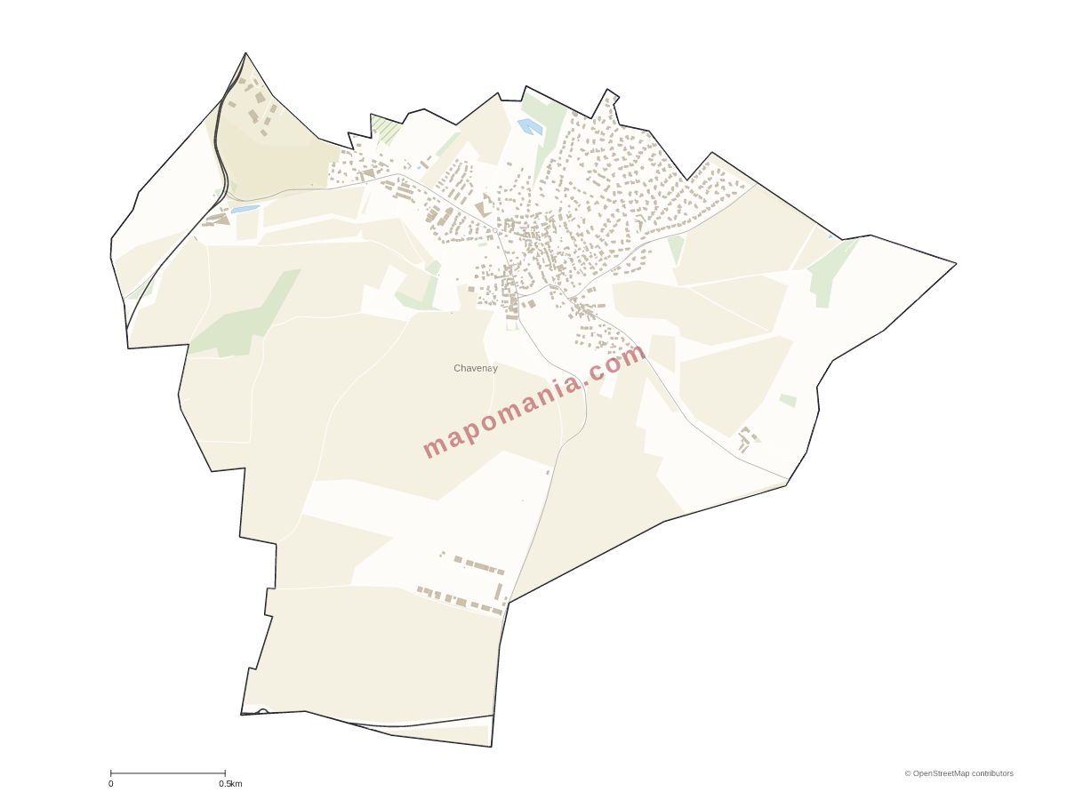 Carte de Chavenay à personnaliser