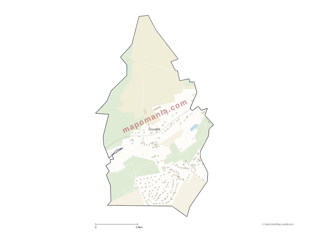 Carte de Courgent à personnaliser