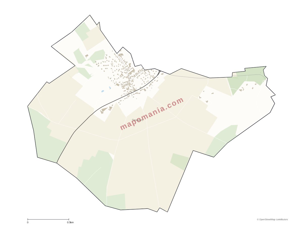 Carte de Drocourt à personnaliser