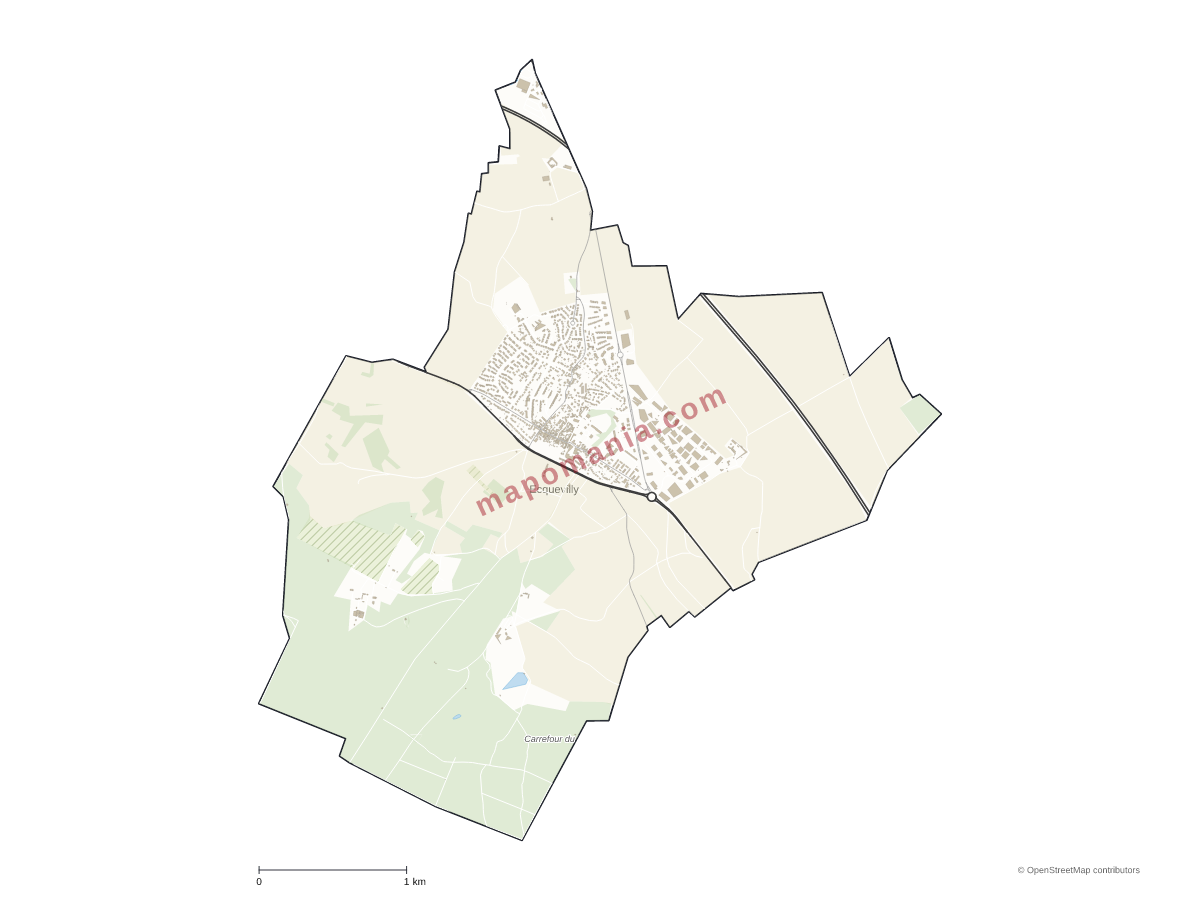 Carte de Ecquevilly à personnaliser