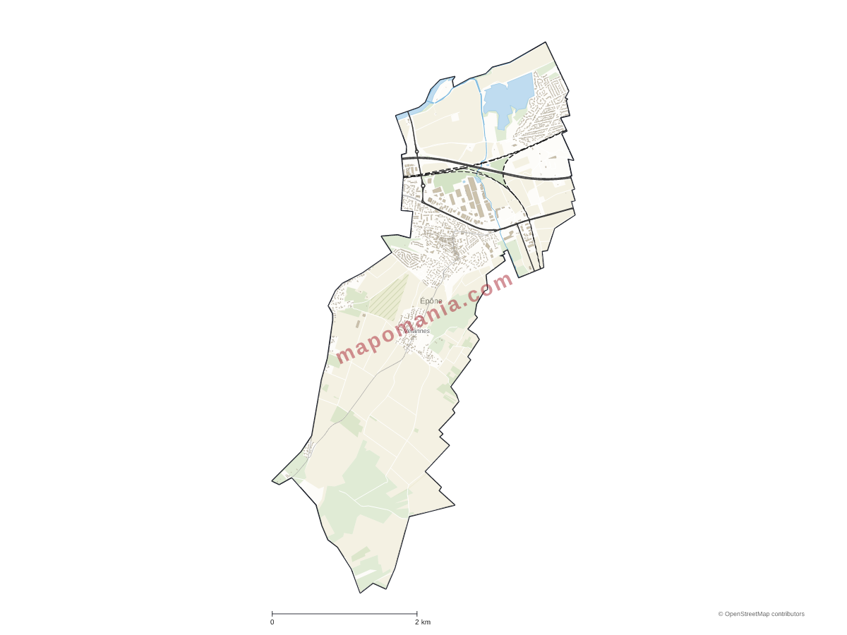 Carte de Épône à personnaliser