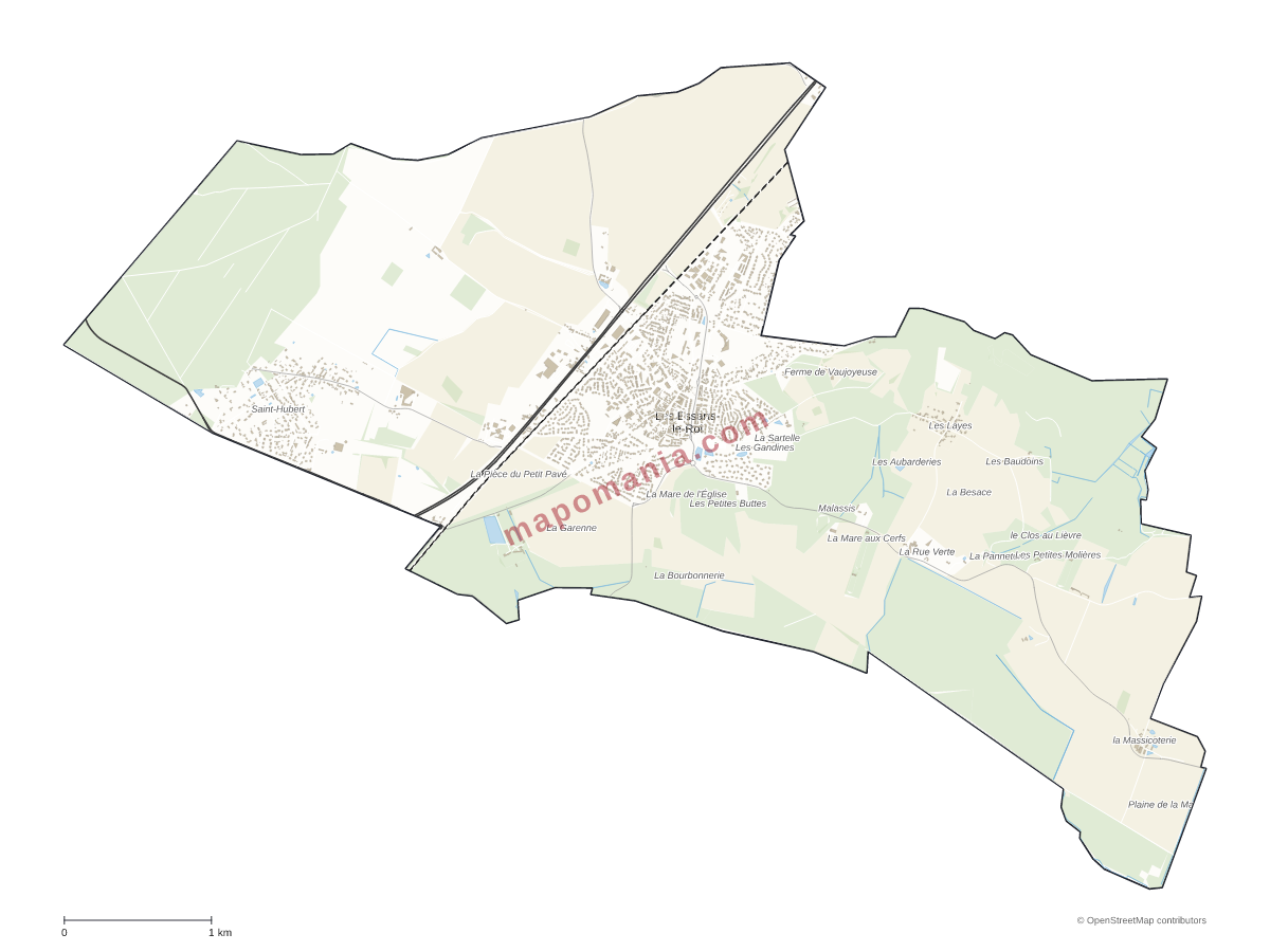 Carte de Les Essarts-le-Roi à personnaliser