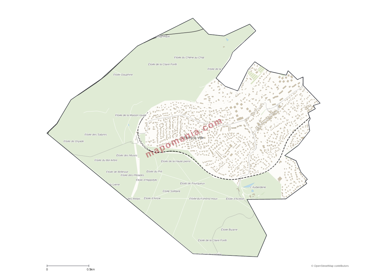 Carte de L'Étang-la-Ville à personnaliser