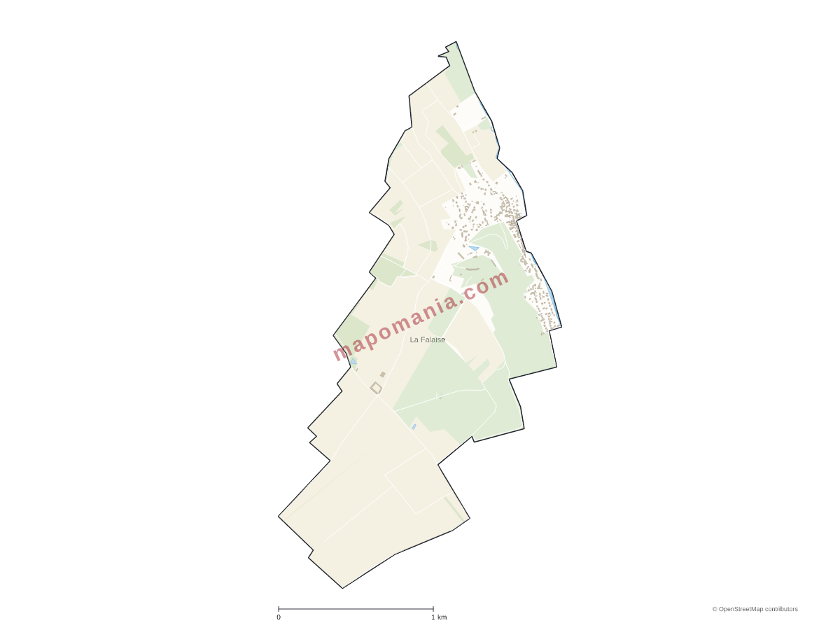 Carte de La Falaise à personnaliser