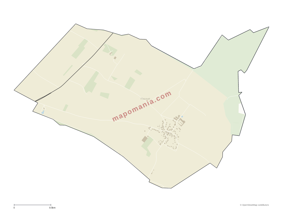Carte de Flacourt à personnaliser
