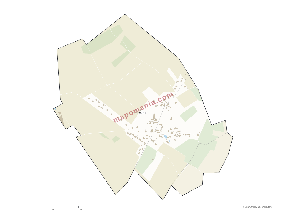 Carte de Flins-Neuve-Église à personnaliser