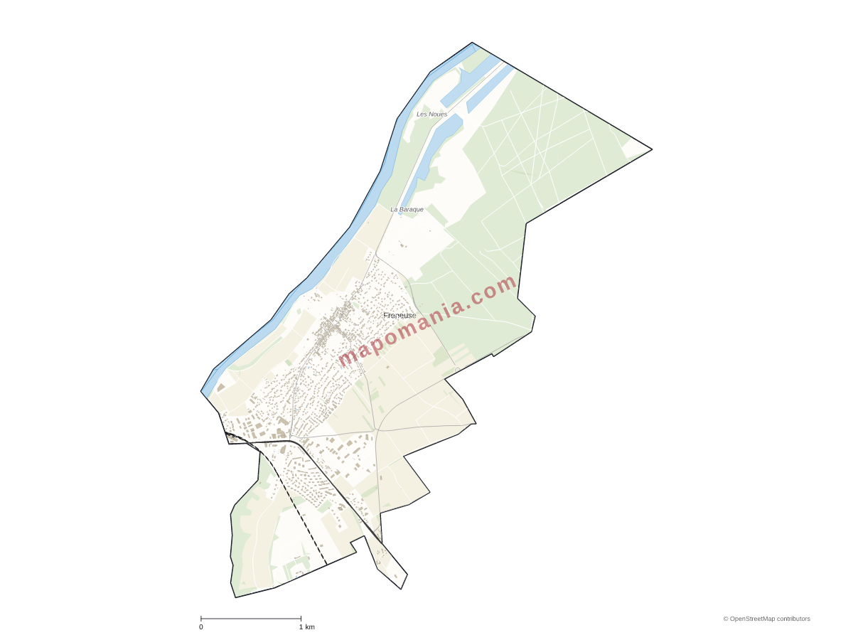 Carte de Freneuse à personnaliser