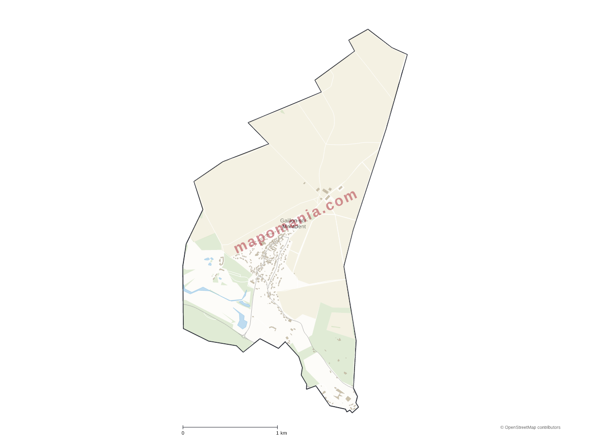 Carte de Gaillon-sur-Montcient à personnaliser