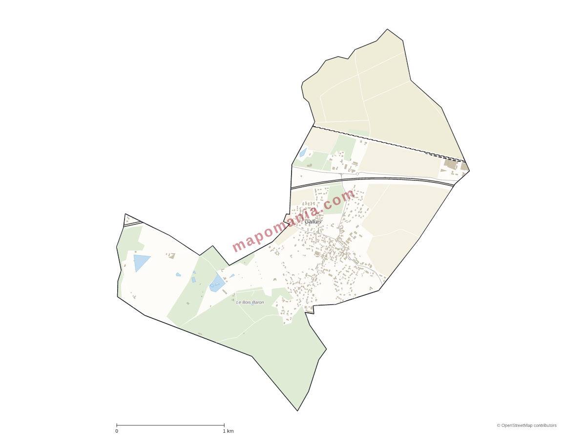 Carte de Galluis à personnaliser