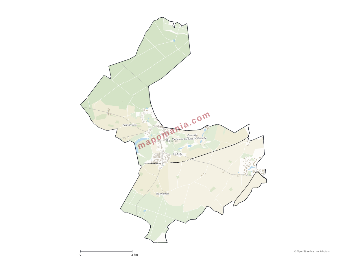 Carte de Gazeran à personnaliser