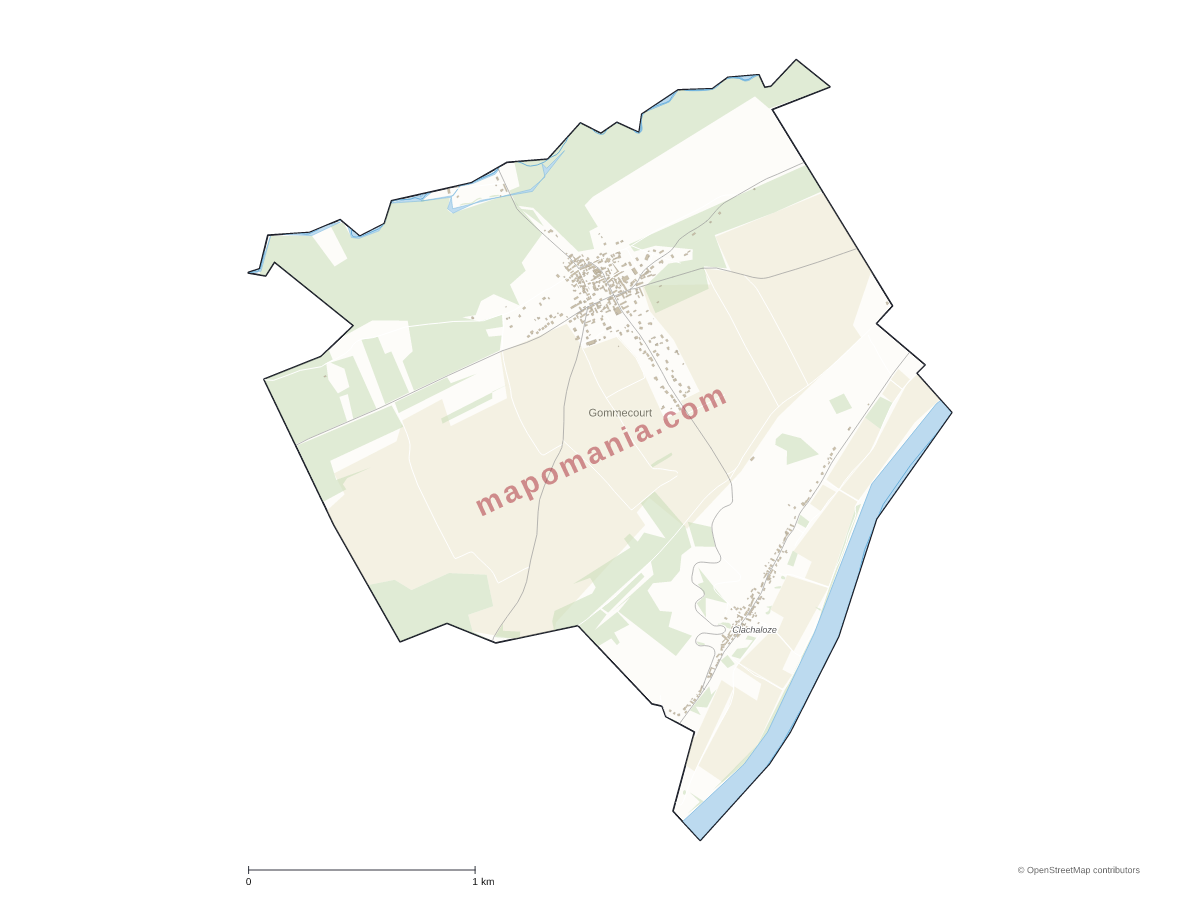 Carte de Gommecourt à personnaliser