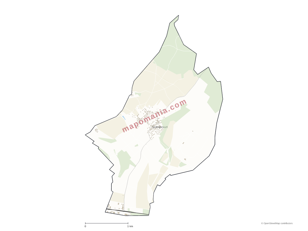 Carte de Guitrancourt à personnaliser