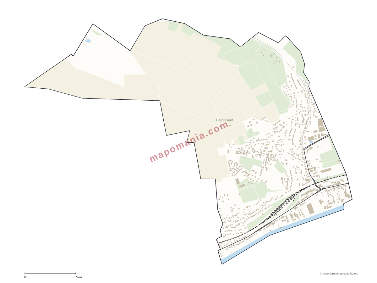 Carte de Hardricourt à personnaliser