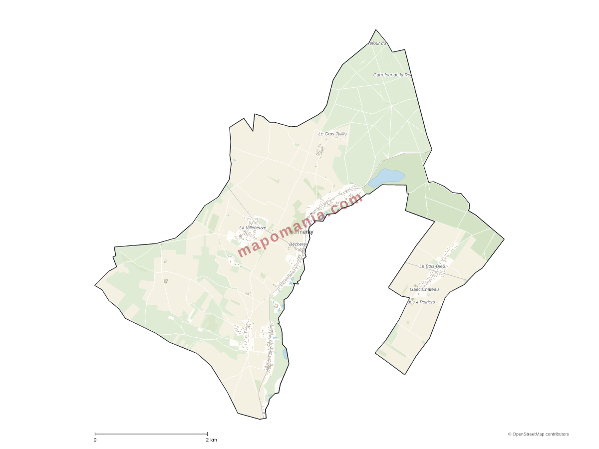 Carte de Hermeray à personnaliser