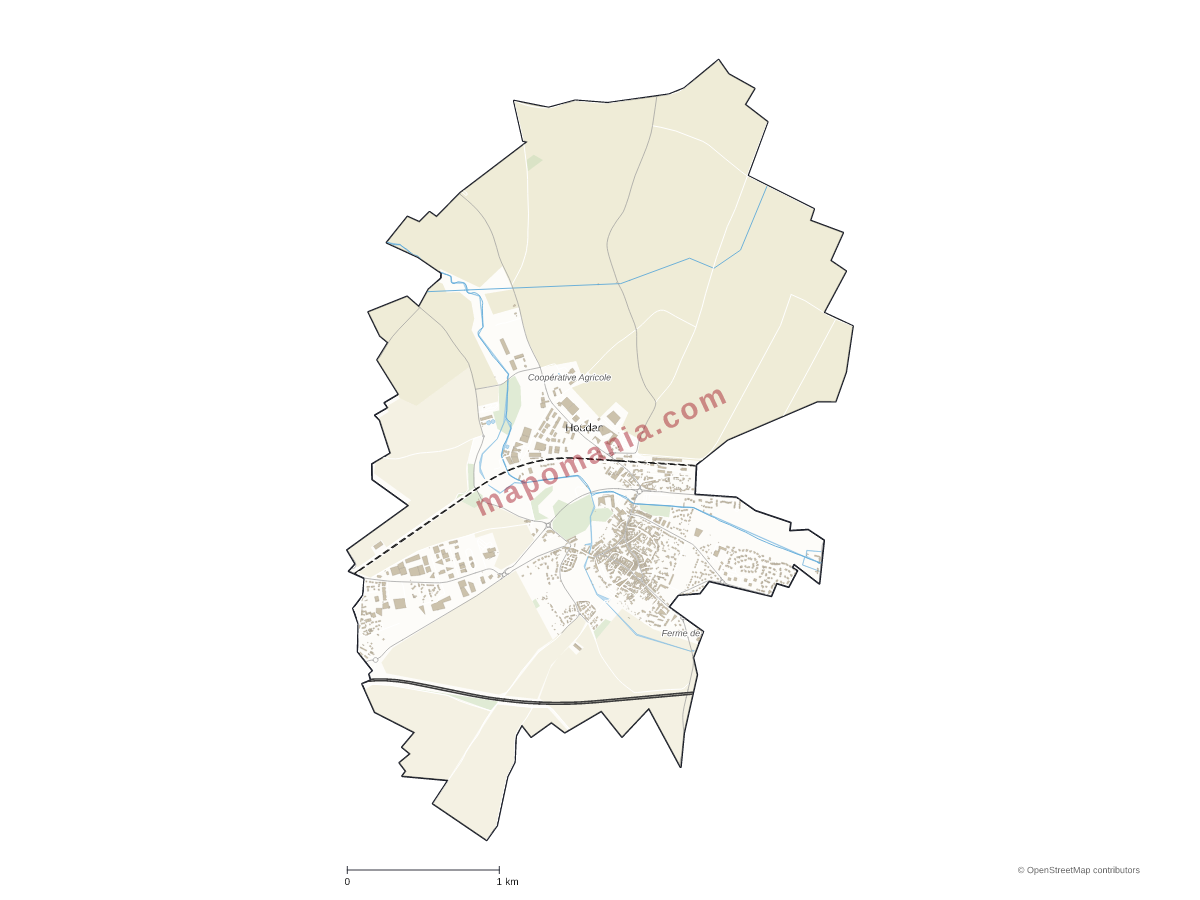 Carte de Houdan à personnaliser
