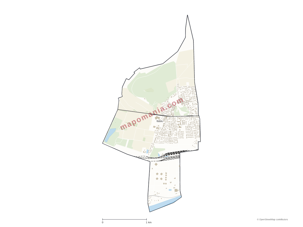 Carte de Issou à personnaliser
