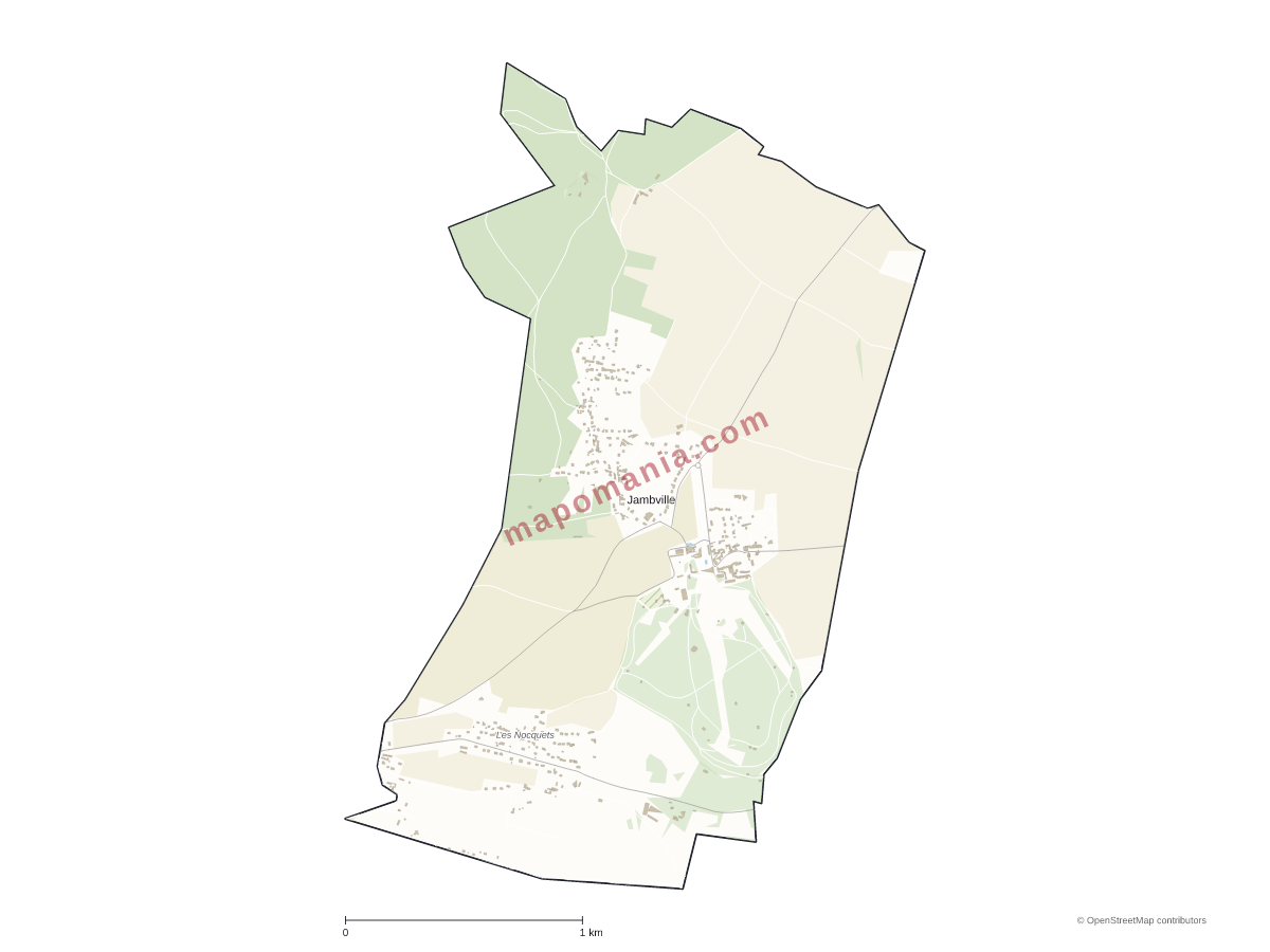 Carte de Jambville à personnaliser