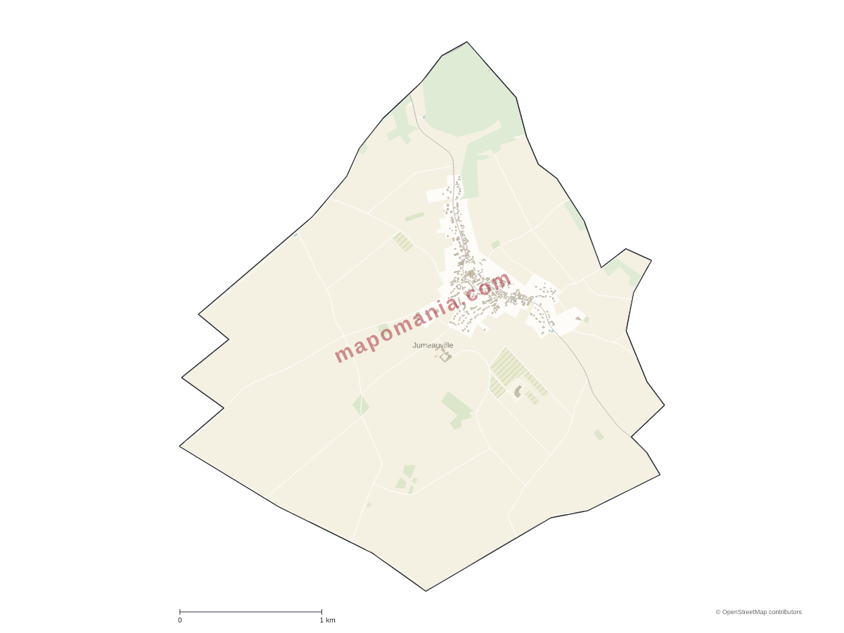 Carte de Jumeauville à personnaliser