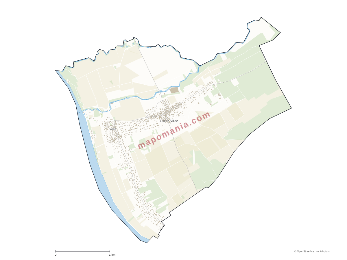 Carte de Limetz-Villez à personnaliser