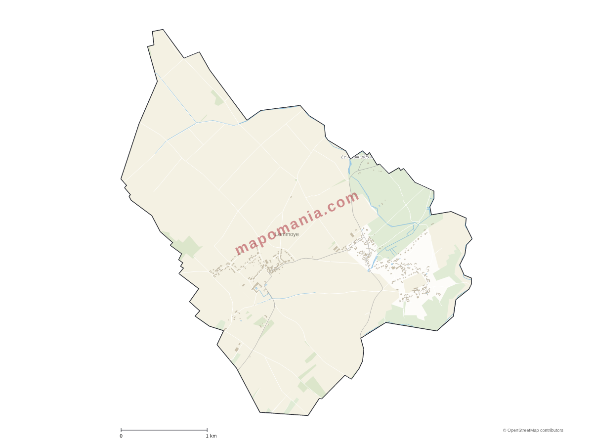 Carte de Lommoye à personnaliser