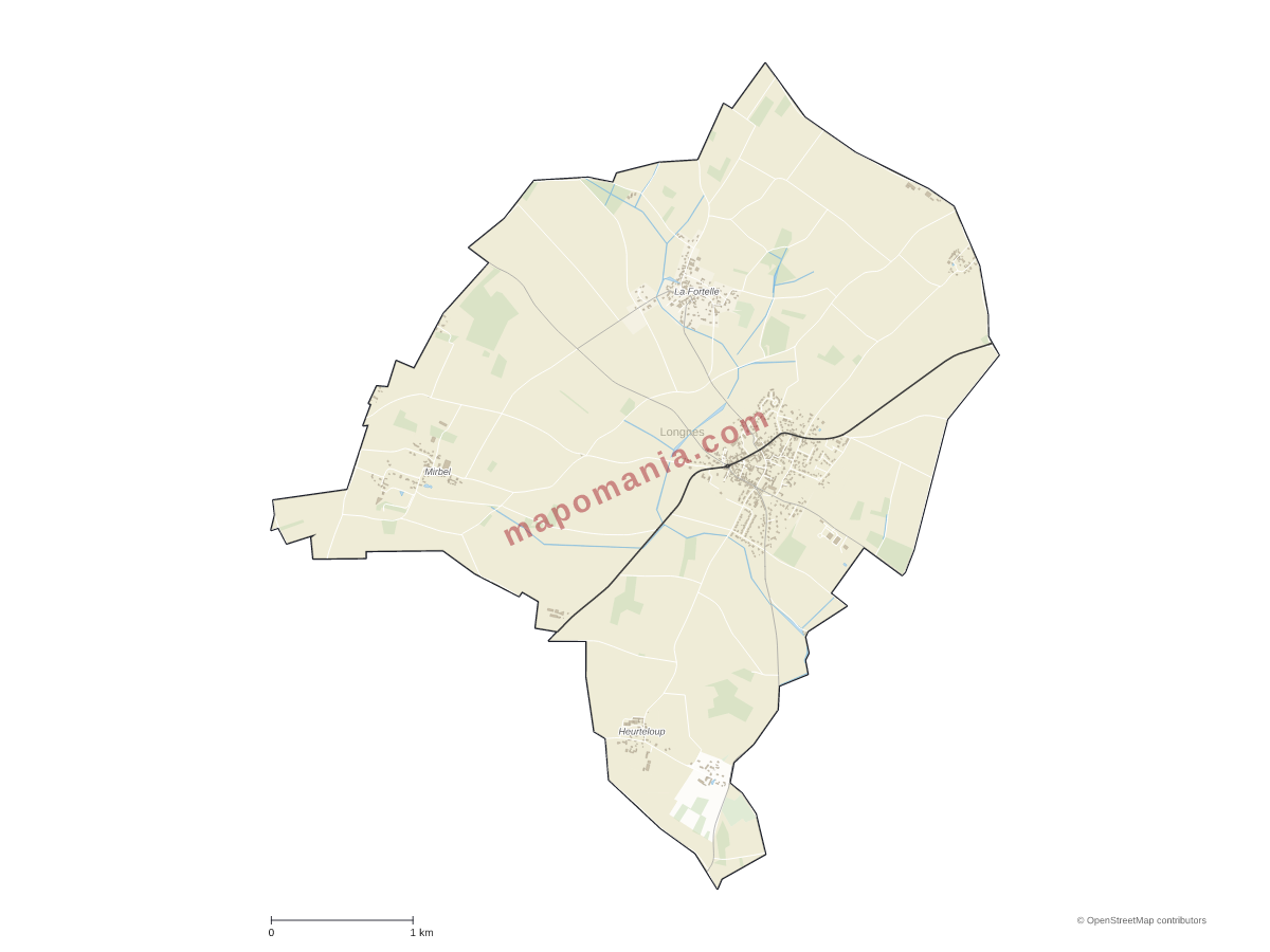 Carte de Longnes à personnaliser