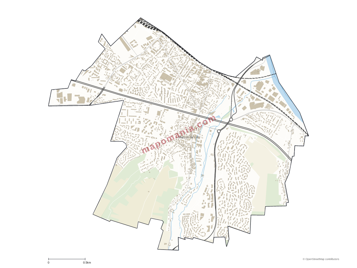 Carte de Mantes-la-Ville à personnaliser