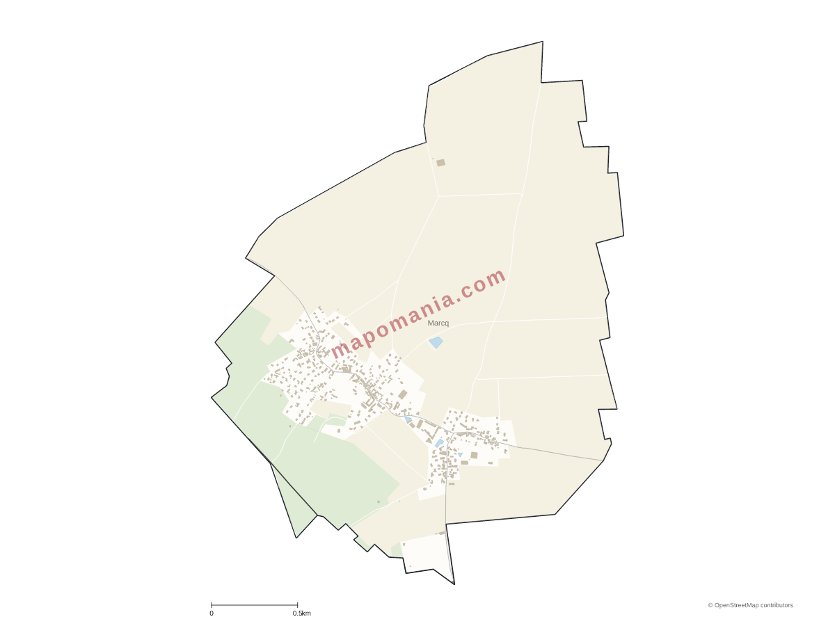 Carte de Marcq à personnaliser