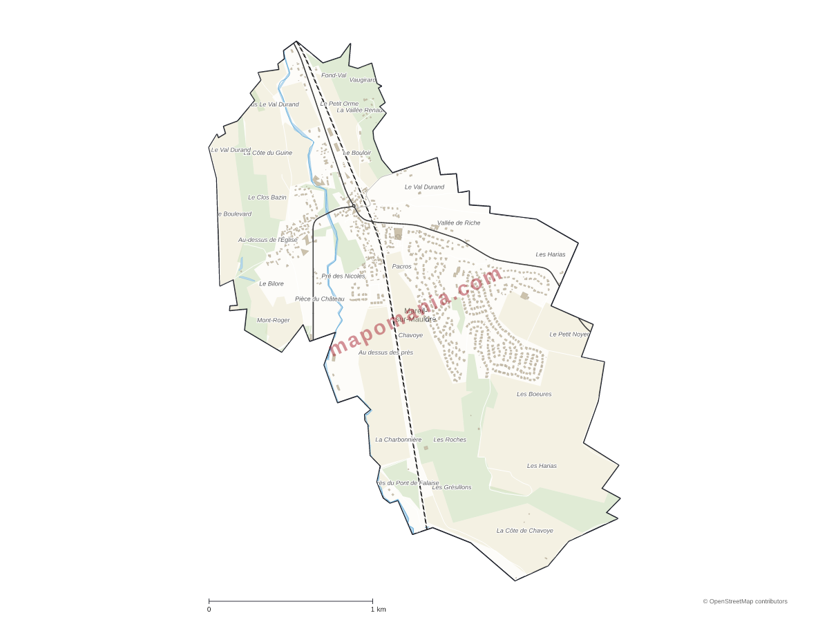 Carte de Mareil-sur-Mauldre à personnaliser