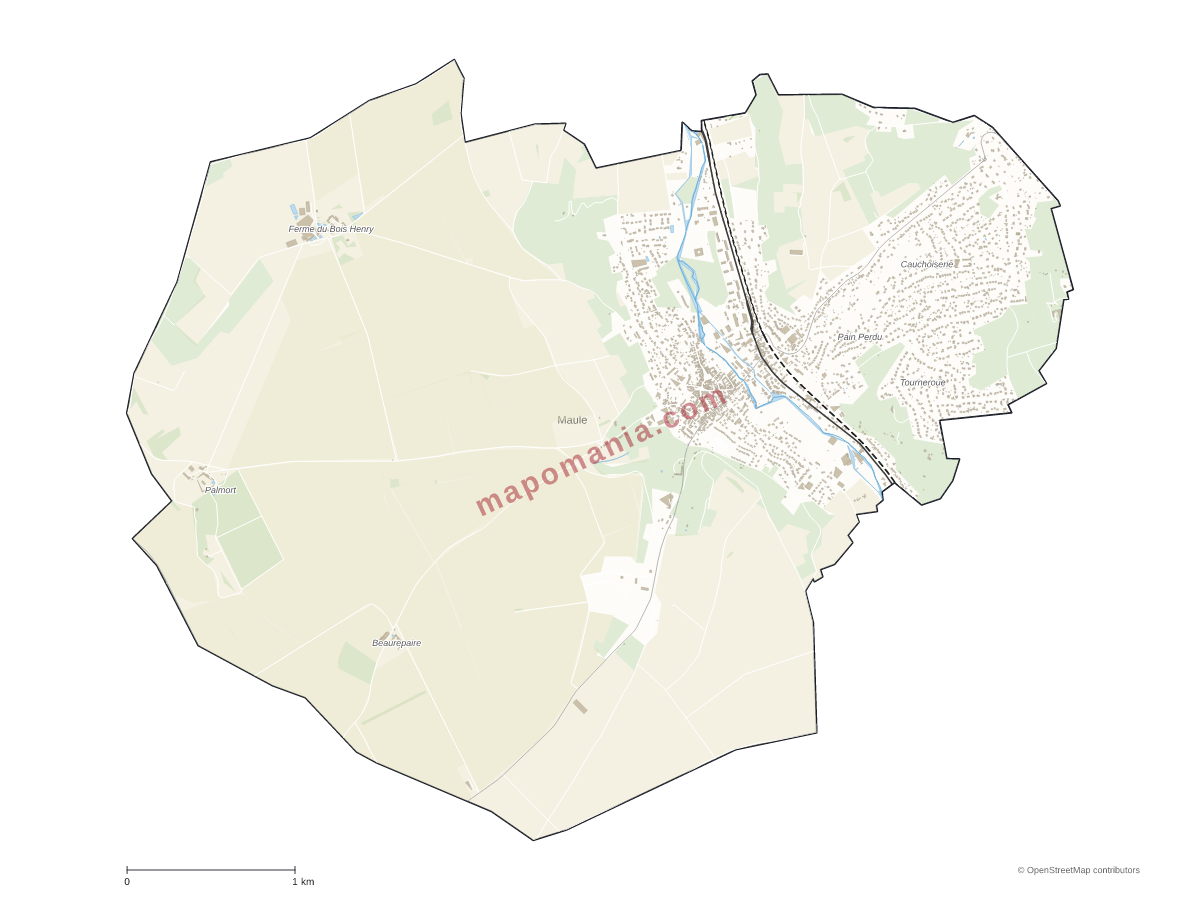 Carte de Maule à personnaliser