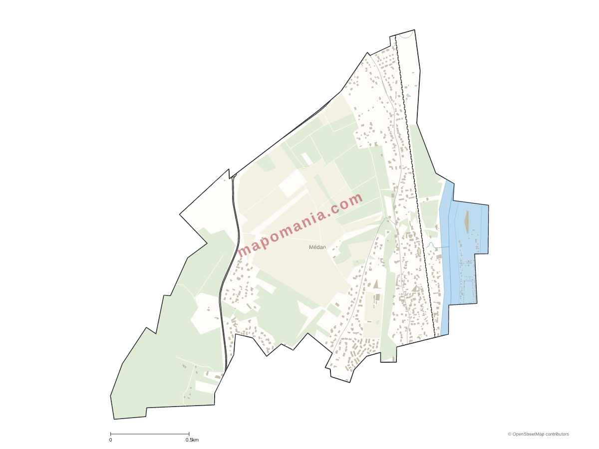 Carte de Médan à personnaliser