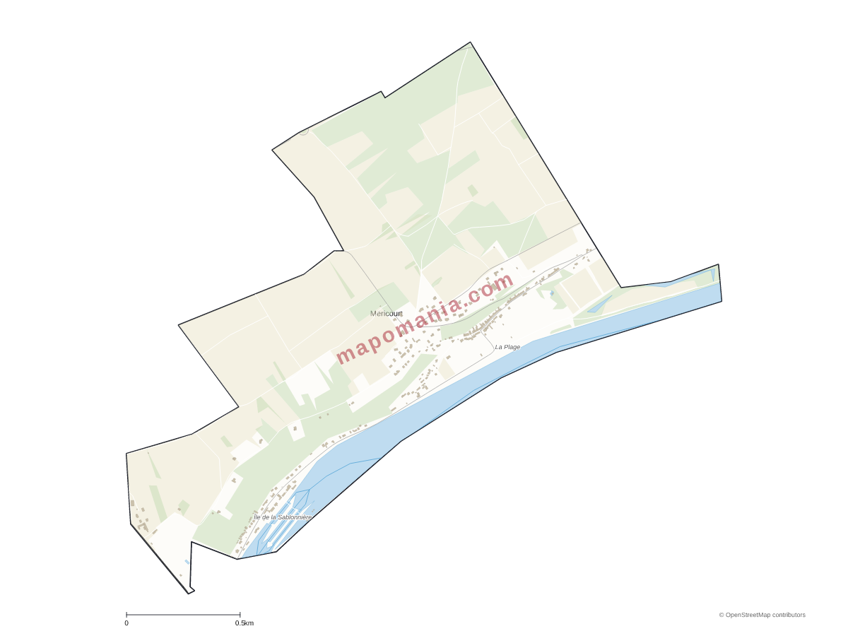 Carte de Méricourt à personnaliser